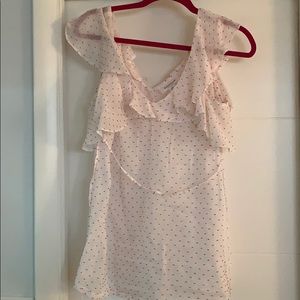 Maternity blouse S white with orange dots